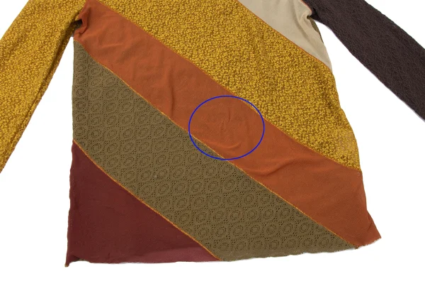 Jean Paul GAULTIER MAILLE Floral Lace Diagonal Switching Mesh T-shirt K-165427_008