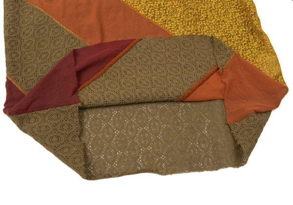 Jean Paul GAULTIER MAILLE Floral Lace Diagonal Switching Mesh T-shirt K-165427_010