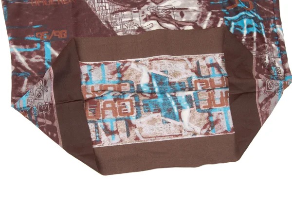 Jean Paul GAULTIER MAILLE Face Printed High Neck Stretch Mesh T-shirt K-165428_010