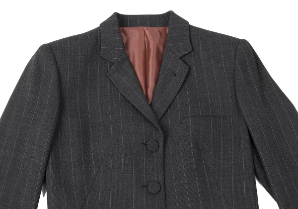Jean Paul GAULTIER CLASSIQUE Back Button Design Stripe Jacket K-165429_003