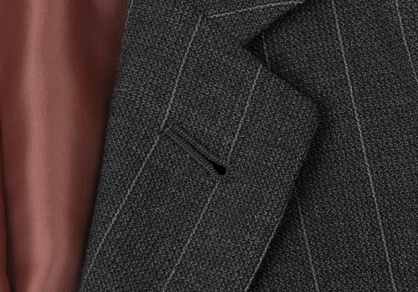 Jean Paul GAULTIER CLASSIQUE Back Button Design Stripe Jacket K-165429_005