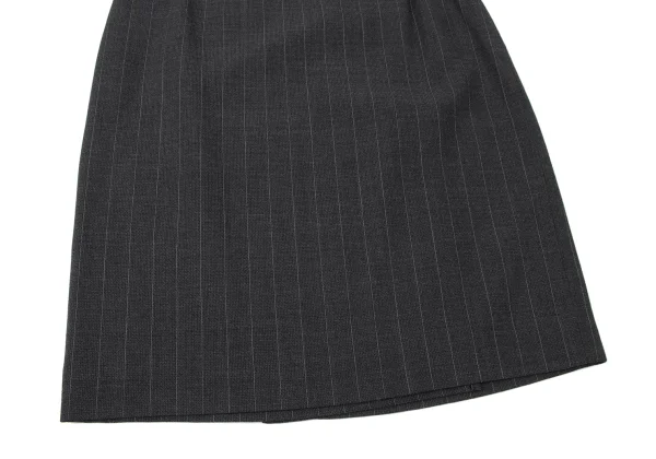 Jean Paul GAULTIER CLASSIQUE Back Button Design Stripe Jacket & Skirt K-165431_015