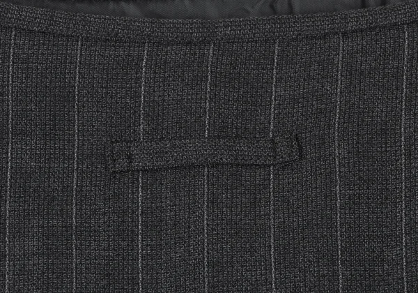 Jean Paul GAULTIER CLASSIQUE Back Button Design Stripe Jacket & Skirt K-165431_017