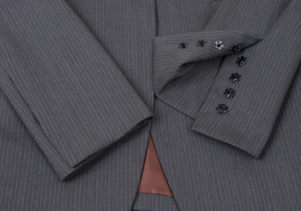 Jean Paul GAULTIER CLASSIQUE Wool Pinstripe Snap Button Jacket K-165432_007