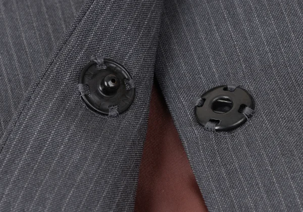 Jean Paul GAULTIER CLASSIQUE Wool Pinstripe Snap Button Jacket K-165432_011