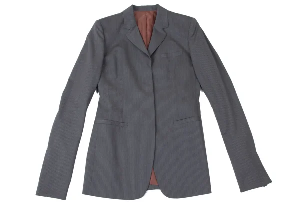 Jean Paul GAULTIER CLASSIQUE Wool Pinstripe Snap Button Jacket & Skirt K-165434_003