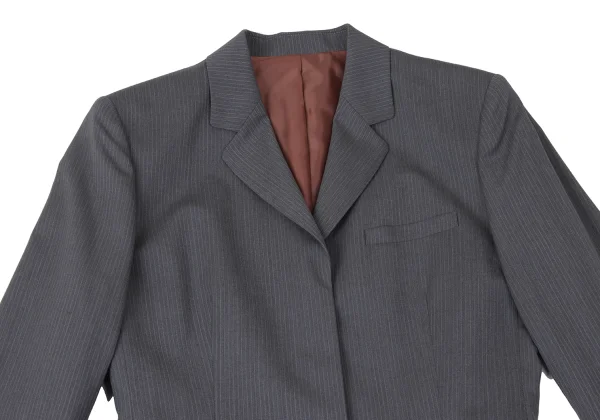 Jean Paul GAULTIER CLASSIQUE Wool Pinstripe Snap Button Jacket & Skirt K-165434_004