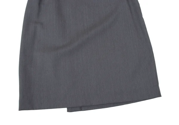 Jean Paul GAULTIER CLASSIQUE Wool Pinstripe Snap Button Jacket & Skirt K-165434_014