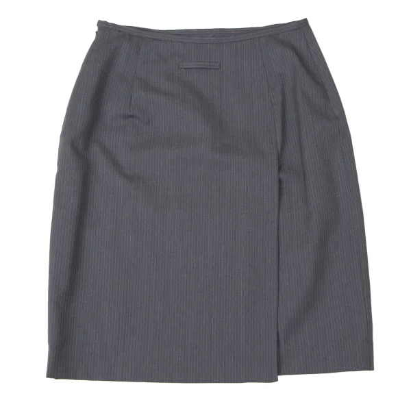 Jean Paul GAULTIER CLASSIQUE Wool Pinstripe Snap Button Jacket & Skirt K-165434_015