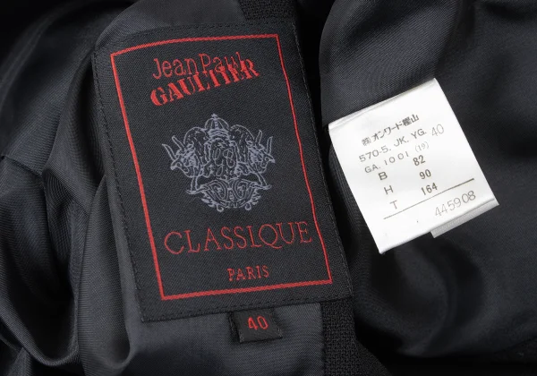 Jean Paul GAULTIER CLASSIQUE Wool Power Shoulder Jacket K-165435_016