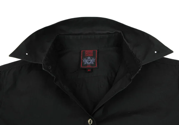 Jean Paul GAULTIER CLASSIQUE Cross Chain Embellished Collar Long Sleeve Shirt K-165436_009