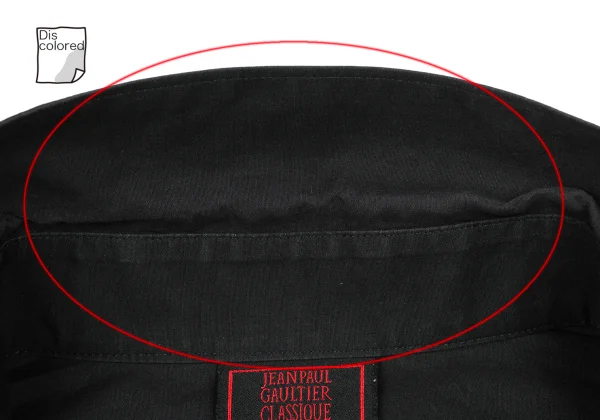 Jean Paul GAULTIER CLASSIQUE Cross Chain Embellished Collar Long Sleeve Shirt K-165436_010