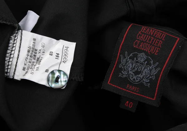 Jean Paul GAULTIER CLASSIQUE Cross Chain Embellished Collar Long Sleeve Shirt K-165436_019