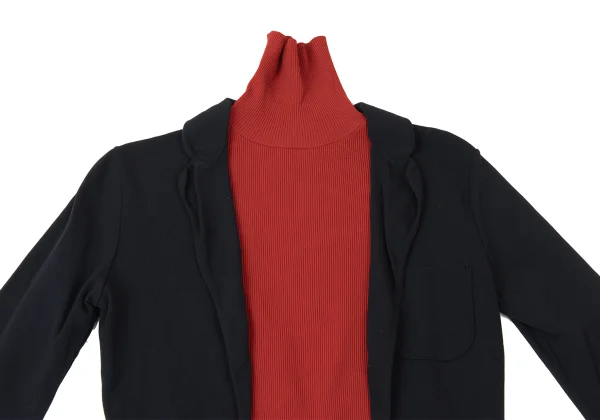 Jean Paul GAULTIER CLASSIQUE Ribbed Turtleneck Jacket Look Pullover Top K-165437_002