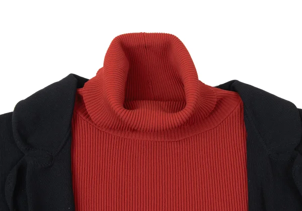 Jean Paul GAULTIER CLASSIQUE Ribbed Turtleneck Jacket Look Pullover Top K-165437_004