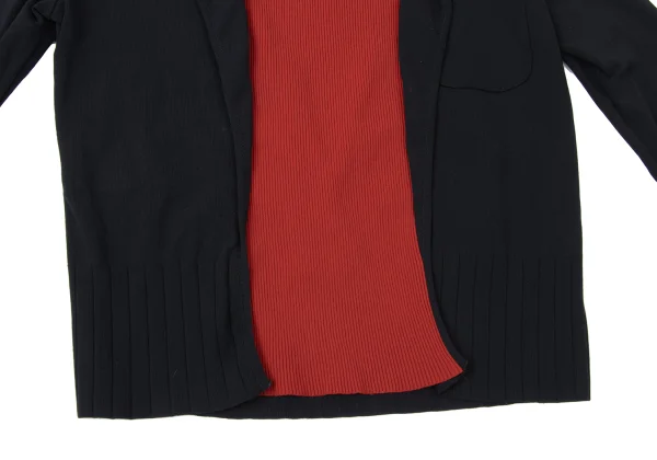 Jean Paul GAULTIER CLASSIQUE Ribbed Turtleneck Jacket Look Pullover Top K-165437_008