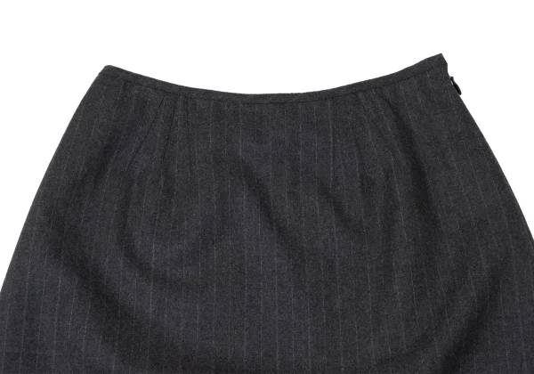 Jean Paul GAULTIER CLASSIQUE Brushed Wool Striped Skirt K-165438_003
