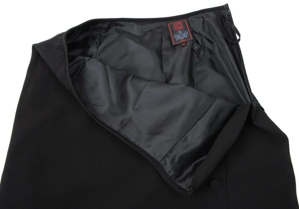 Jean Paul GAULTIER CLASSIQUE Rayon Wool Button Slit Long Skirt K-165439_004