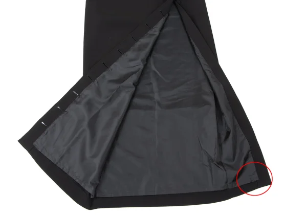 Jean Paul GAULTIER CLASSIQUE Rayon Wool Button Slit Long Skirt K-165439_007