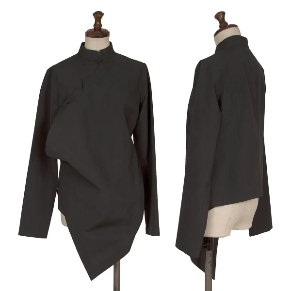 MASAKI MATSUSHIMA Chinese Button Deformation Shirt Grey 2 K-165441_001