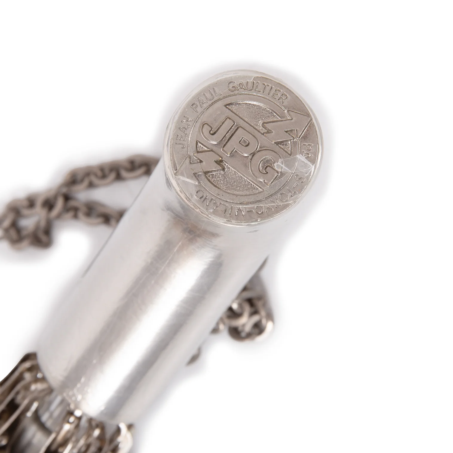 【新品】Jean Paul GAULTIER☆折りたたみ傘☆チャイナ期 ジャンポールゴルチエ オムJean Paul GAULTIER HOMME メタルチェーン