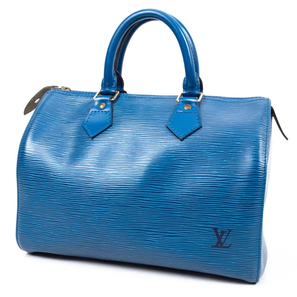 Louis Vuitton Epi Speedy 30 Boston Bag Blue  K-165446_001