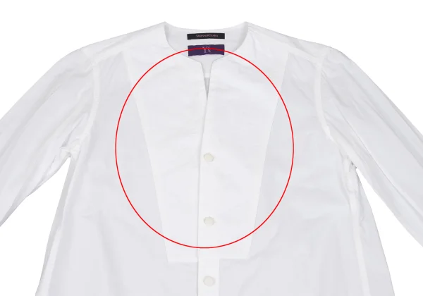 TAKESHI KOSAKA by Y's Pink Label Collarless Cotton Cuffs Shirt K-165455_003