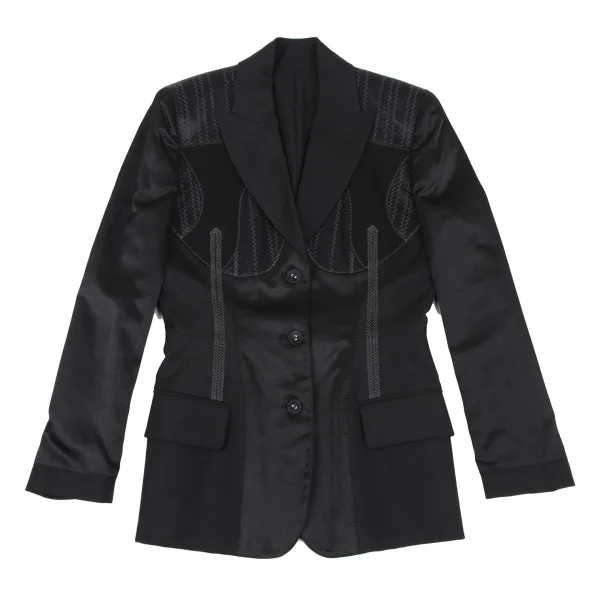 Jean Paul GAULTIER FEMME Inside Out Stitch Wool Jacket K-165466_002