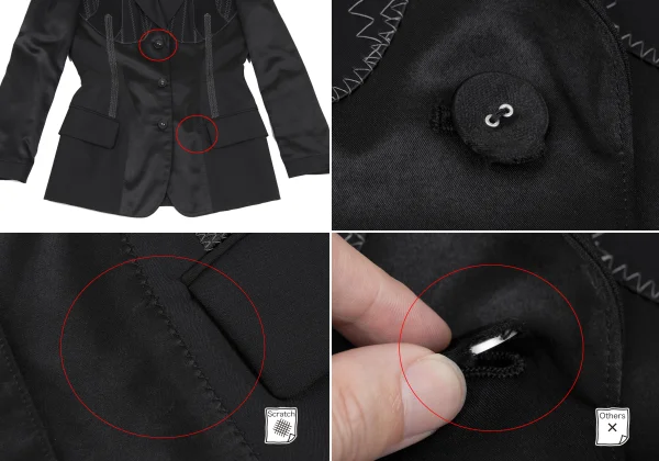 Jean Paul GAULTIER FEMME Inside Out Stitch Wool Jacket K-165466_012