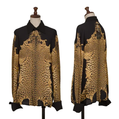 Jean Paul GAULTIER FEMME Leopard Printed Rayon Shirt