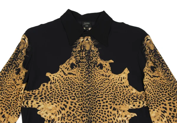 Jean Paul GAULTIER FEMME Leopard Printed Rayon Shirt K-165467_003
