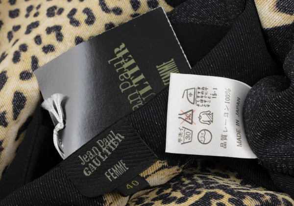 Jean Paul GAULTIER FEMME Leopard Printed Rayon Shirt K-165467_018