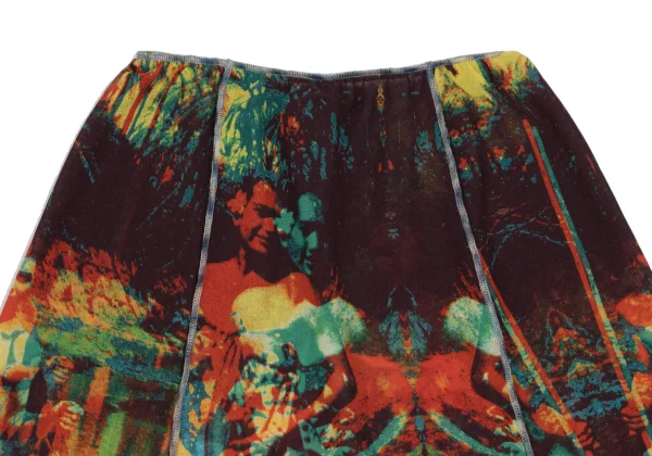 Jean Paul GAULTIER FEMME Psychedelic Printed Hem Lace Skirt K-165468_003