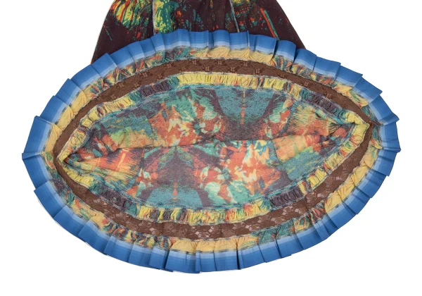 Jean Paul GAULTIER FEMME Psychedelic Printed Hem Lace Skirt K-165468_007