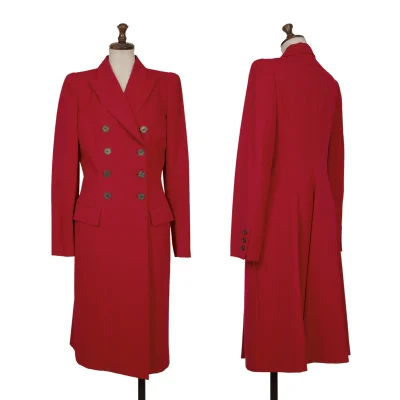Jean Paul GAULTIER CLASSIQUE Power Shoulder Wool Coat