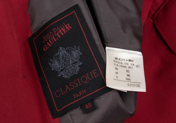 Jean Paul GAULTIER CLASSIQUE Power Shoulder Wool Coat K-165469_017