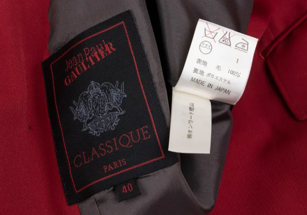 Jean Paul GAULTIER CLASSIQUE Power Shoulder Wool Coat K-165469_018