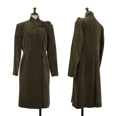 Jean Paul GAULTIER CLASSIQUE Decoration Button Velour Coat