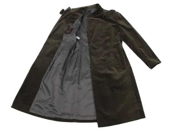 Jean Paul GAULTIER CLASSIQUE Decoration Button Velour Coat K-165470_011