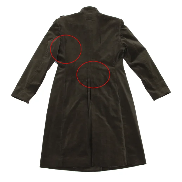 Jean Paul GAULTIER CLASSIQUE Decoration Button Velour Coat K-165470_013