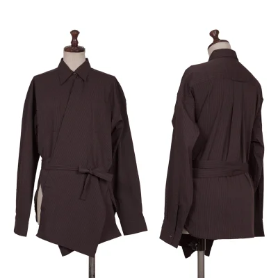 Jean Paul GAULTIER CLASSIQUE Stripe Cache-coeur Stretch Shirt