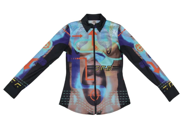 JPG by GAULTIER Graphic Printed Stretch Zip Shirt K-165473_002