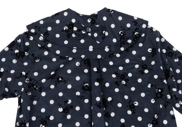 tricot COMME des GARCONS Floral Flocky Printed Dot Back Open Blouse K-165478_003