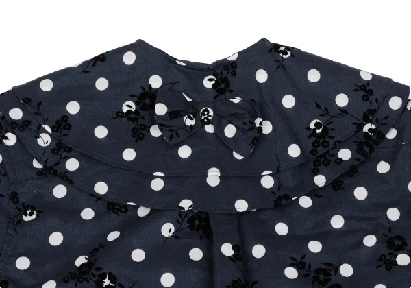 tricot COMME des GARCONS Floral Flocky Printed Dot Back Open Blouse K-165478_004
