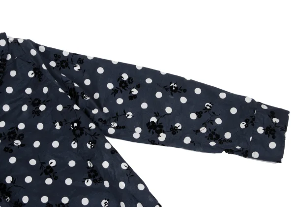 tricot COMME des GARCONS Floral Flocky Printed Dot Back Open Blouse K-165478_006