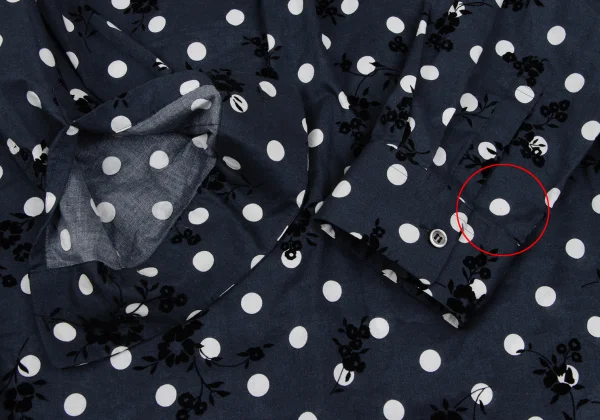 tricot COMME des GARCONS Floral Flocky Printed Dot Back Open Blouse K-165478_008