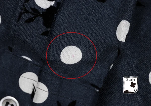 tricot COMME des GARCONS Floral Flocky Printed Dot Back Open Blouse K-165478_009