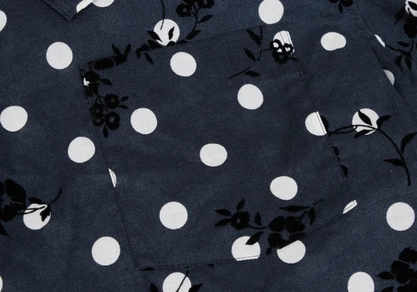 tricot COMME des GARCONS Floral Flocky Printed Dot Back Open Blouse K-165478_015