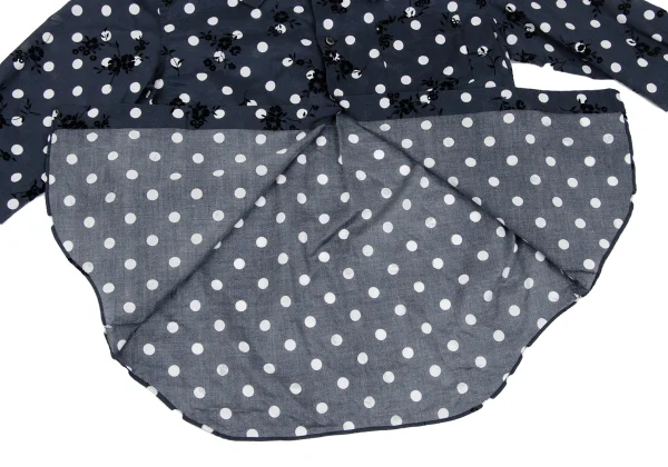 tricot COMME des GARCONS Floral Flocky Printed Dot Back Open Blouse K-165478_016