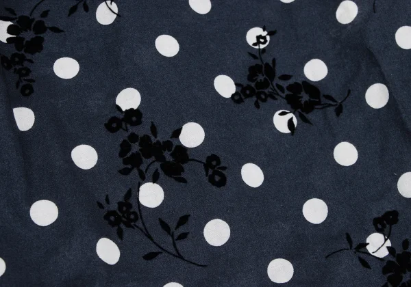 tricot COMME des GARCONS Floral Flocky Printed Dot Back Open Blouse K-165478_017